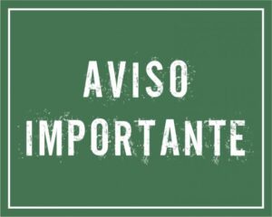 Aviso Importante