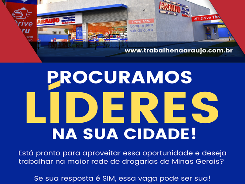 Há vagas: Drogaria Araujo vai abrir 40 novas lojas. Mande o seu o