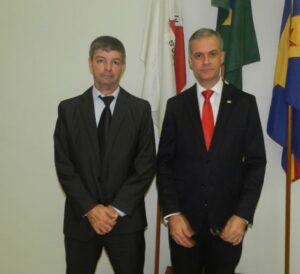 José Márcio de Oliveira Barros (vice-presidente) e Paulo Sérgio Pires do Amaral (novo presidente)